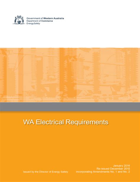 WA Electrical Requirements 